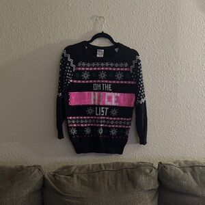 Black and Pink Holiday Sweater